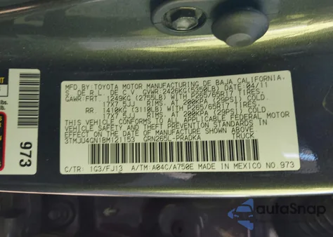 2011 Toyota Tacoma Prerunner V6 from USA, damaged, VIN 3TMJU4GN1BM121153